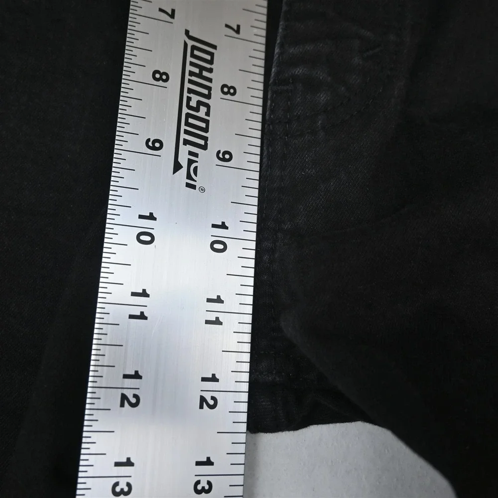 Levis 34x34 Black Stretch Denim 505 Straight Mens Jeans